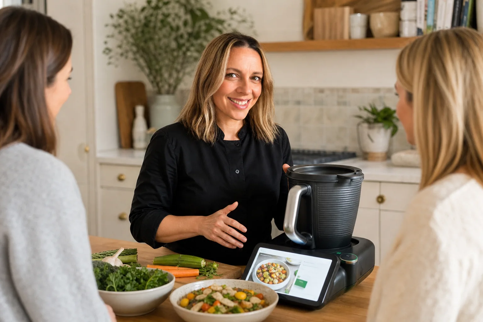 Teresa leading a relaxed Thermomix TM7 cooking demonstration